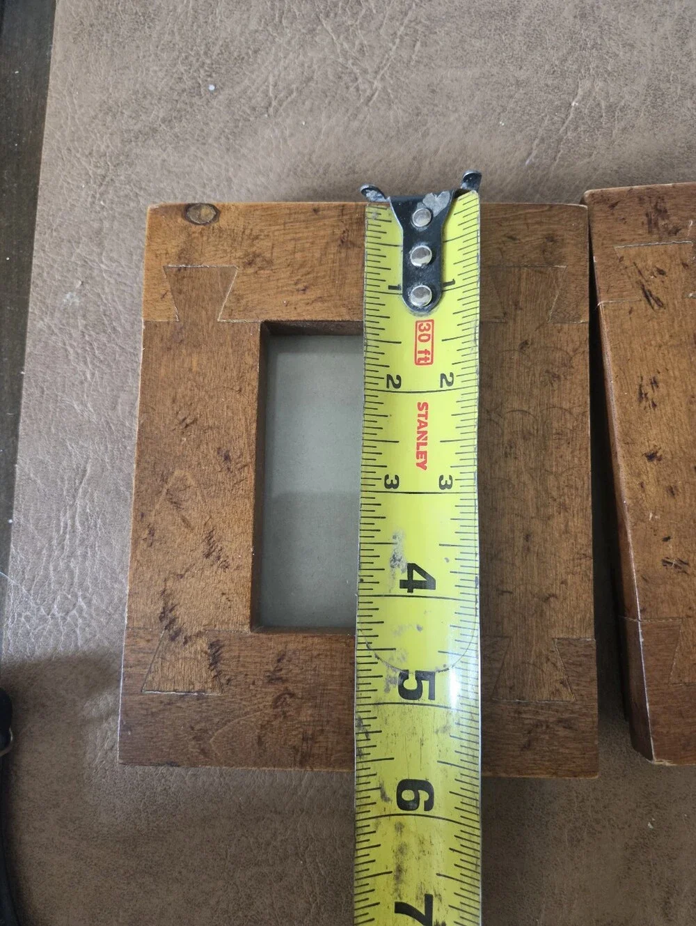 Vintage Wood Picture Frame Set with Exposed Dovetail Joinery Artisan Style